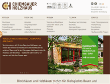 Tablet Screenshot of chiemgauer-holzhaus.de